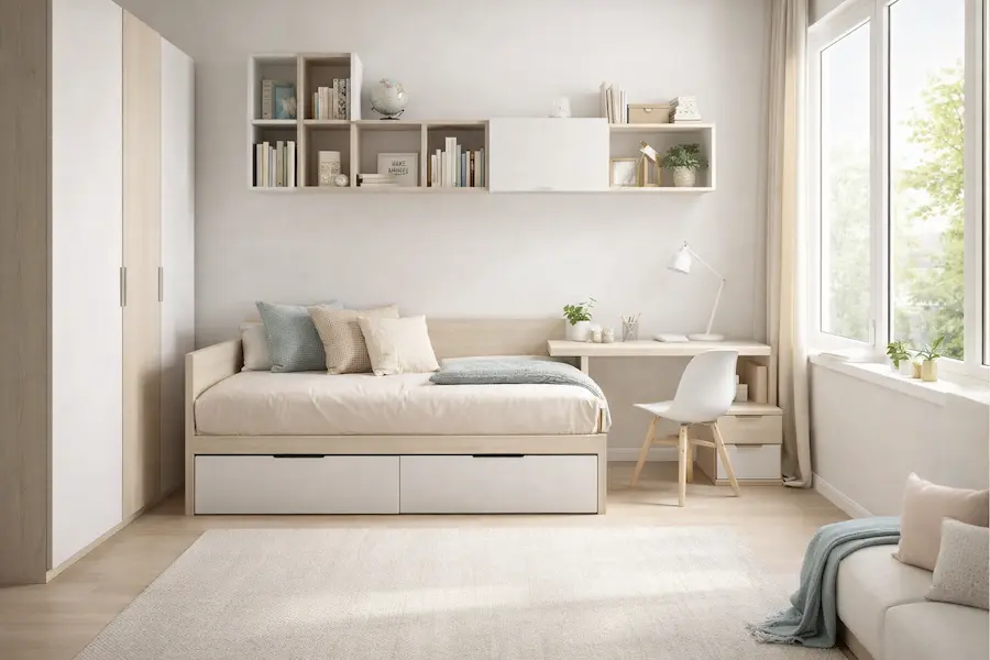 muebles para habitación juvenil moderna funcional y adaptable al crecimiento